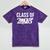 Class 2023 Graduation Senior Baseball Player Mineral Wash Tshirts Mineral Purple