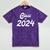 Class Of 2024 Shirt Graduation Her Women Senior Class Mineral Wash Tshirts Mineral Purple