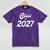 Class Of 2027 Graduation School Spirit Her Senior Class Mineral Wash Tshirts Mineral Purple