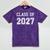 Class Of 2027 Shirt Graduation School Future Graduate Mineral Wash Tshirts Mineral Purple