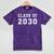 Class Of 2030 High School Graduation Date Kindergarten Shirt Mineral Wash Tshirts Mineral Purple