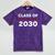 Class Of 2030 Shirt New Kindergarten Student Graduation Mineral Wash Tshirts Mineral Purple