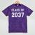 Class Of 2037 Shirt Graduation School Future Graduate Mineral Wash Tshirts Mineral Purple