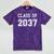 Class Of 2037 Shirt Graduation School Kids Future Graduate Mineral Wash Tshirts Mineral Purple