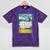 Frutiger Aero Aesthetic Rainbow Glitch Art Mineral Wash Tshirts Mineral Purple