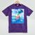 Frutiger Aero Aesthetic Tech Bubble Tea Boba Milktea Fishes Mineral Wash Tshirts Mineral Purple