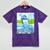 Frutiger Aero Aesthetic Tech Water Fishes Monitor Screen Mineral Wash Tshirts Mineral Purple