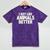 I Just Like Animals Better I Introvert Mineral Wash Tshirts Mineral Purple