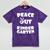 Kids Peace Out Kindergarten For Graduation Mineral Wash Tshirts Mineral Purple