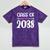 Kindergarten Class Of 2038 First Day School Graduation Girls Mineral Wash Tshirts Mineral Purple