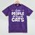 Less People More Cats Introvert's Dream Tee Mineral Wash Tshirts Mineral Purple