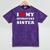 I Love My Introvert Sister I Heart My Introvert Sister Mineral Wash Tshirts Mineral Purple