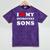 I Love My Introvert Sons I Heart My Introvert Sons Mineral Wash Tshirts Mineral Purple