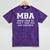 MBA Graduation Further BS Mineral Wash Tshirts Mineral Purple