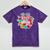Nostalgia Love Tees -Adults Small Casual Festive Classic Fit T-Shirt Round Neck Straight Fit Collarless Short Sleeve Solid Lightweight Mineral Wash Tshirts Mineral Purple