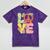 Peace Sign Love Groovy Vibes Costume Nostalgia 1980s Fashion Mineral Wash Tshirts Mineral Purple