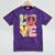 Peace Sign Love Groovy Vibes Costume Nostalgia 1980s Fashion Mineral Wash Tshirts Mineral Purple