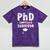 PhD Candidate Survivor PhD Graduation Mineral Wash Tshirts Mineral Purple