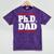 PHD DAD Shirt Doctorate Graduation Fathers Day Mineral Wash Tshirts Mineral Purple