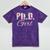 PhD Girl Doctorate Degree Graduation Women Her Psychology Mineral Wash Tshirts Mineral Purple