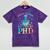 PhD Graduation Dead Inside But i Got My PhD Tie Dye Funny Mineral Wash Tshirts Mineral Purple