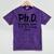 Phd Shirt Bs Doctorate Graduation Doctoral Mineral Wash Tshirts Mineral Purple