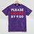 Please Leave By 9 Introvert Party Anti-Social Birthday Mineral Wash Tshirts Mineral Purple