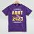 Proud Aunt Of A Class Of 2023 Graduate Graduation Women Mineral Wash Tshirts Mineral Purple