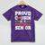 Proud Cousin Of a Football Senior 2026 Graduation Gifts Mineral Wash Tshirts Mineral Purple