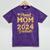 Proud Mom Of a Class Of 2024 Graduate Senior Graduation Mineral Wash Tshirts Mineral Purple