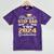 Proud Step Dad Of Two 2024 Graduate Class 2024 Graduation Mineral Wash Tshirts Mineral Purple