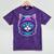 Retro 80s Cat In Space Suit Nostalgia Cat Vintage Astronaut Mineral Wash Tshirts Mineral Purple