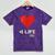 Retro Gamer 1 Life Pixel Heart – 8-Bit Gaming Nostalgia Mineral Wash Tshirts Mineral Purple