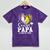 Senior Papa Class Of 2026 Baseball Softball Graduation Heart Mineral Wash Tshirts Mineral Purple