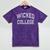 Silly Antisocial WICKED COLLEGE Introvert Don't Call Me Mineral Wash Tshirts Mineral Purple