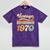 Vintage 1970 Birthday Retro Style 70's Born Nostalgia Outfit Mineral Wash Tshirts Mineral Purple