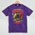 Woman Firefighter Aunt TiTi Auntie Black Graduation Mineral Wash Tshirts Mineral Purple