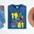 1981 Retro Raised In The 80s Old School Nostalgia Vibes Mineral Wash Tshirts Mineral Navy