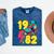 1982 Retro Raised In The 80s Old School Nostalgia Vibes Mineral Wash Tshirts Mineral Navy