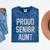 2018 Senior Aunt SEN18R Class Graduation Party T Shirt Mineral Wash Tshirts Mineral Navy