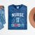 2019 Nurse RN Graduation Mineral Wash Tshirts Mineral Navy