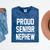 2019 Senior Nephew SEN19R Class Graduation Party T Shirt Mineral Wash Tshirts Mineral Navy