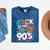 90's Nineties Nostalgia Costume Party Back To The 90s Mineral Wash Tshirts Mineral Navy
