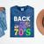Back To The 70's Mixtape Era Nostalgia Retro 1970 70's Style Mineral Wash Tshirts Mineral Navy
