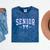 Blue Bow Coquette Floral Senior 2026 Graduation Class Mineral Wash Tshirts Mineral Navy
