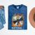 Buffering Glitched CD On Fire 2000s Nostalgia Mineral Wash Tshirts Mineral Navy