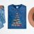 Cassette Tape Christmas Tree Graphic 80s 90s Retro Nostalgia Mineral Wash Tshirts Mineral Navy