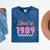 Class Of 1989 School Graduation Meetup Reunion Mineral Wash Tshirts Mineral Navy