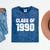Class Of 1990 High School College Graduation Reunion Mineral Wash Tshirts Mineral Navy