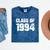 Class Of 1994 High School College Graduation Reunion T-Shirt Mineral Wash Tshirts Mineral Navy